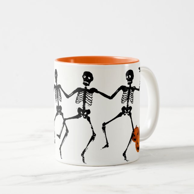 Tasse 2 Couleurs Musique à café Halloween (Devant droit)