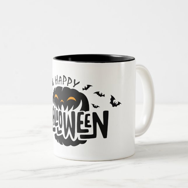 Tasse 2 Couleurs Musique à café Halloween (Devant droit)