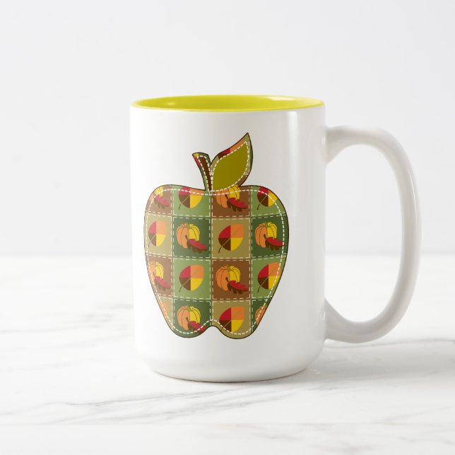 Tasse 2 Couleurs Musique à courtepointe d'automne (Droit)