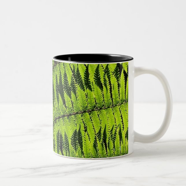 Tasse 2 Couleurs Musique à feuilles vertes (Droit)