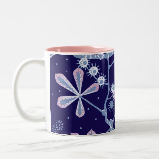 Tasse 2 Couleurs Musique à fleurs de gelée Damask (Gauche)