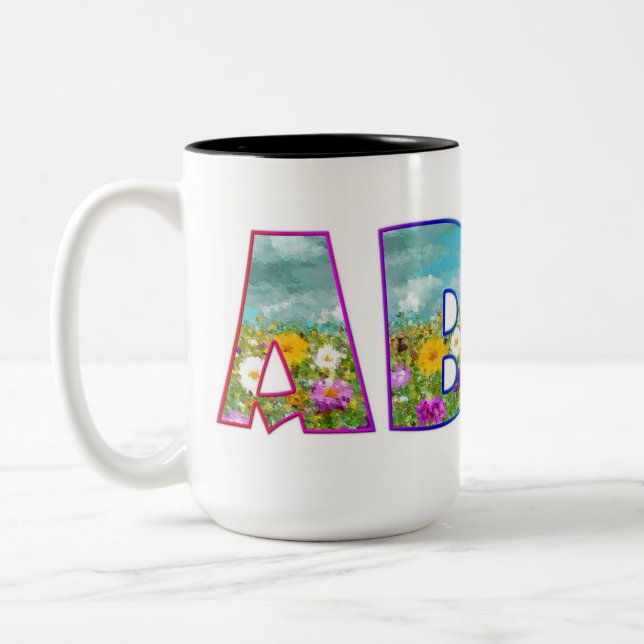 Tasse 2 Couleurs Musique à lettre (Gauche)