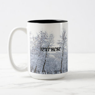 Tasse 2 Couleurs Musique à neige avec message personnalisé