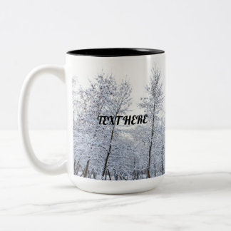 Tasse 2 Couleurs Musique à neige avec message personnalisé