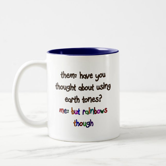 Tasse 2 Couleurs Musique arc-en-ciel (Gauche)