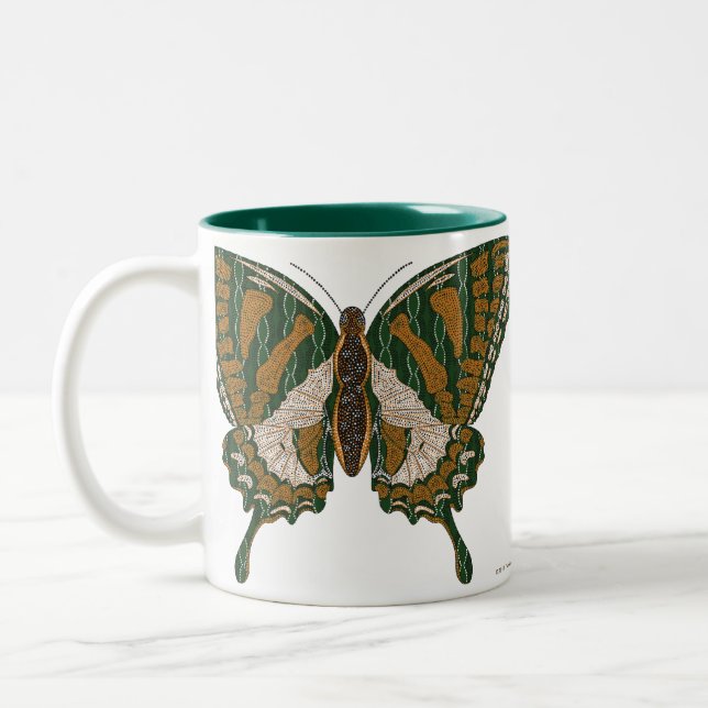 Tasse 2 Couleurs Musique autochtone Swallowtail (Gauche)