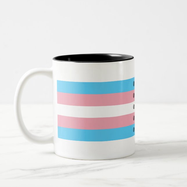 Tasse 2 Couleurs Musique binaire trans (Gauche)