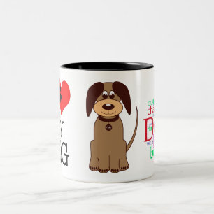 Tasse 2 Couleurs Musique café chien Brown