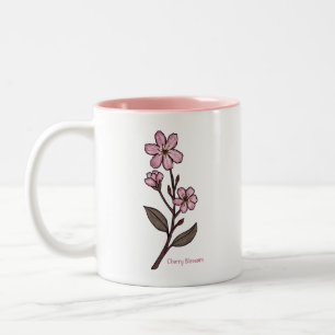 Tasse 2 Couleurs Musique cerise en fleur