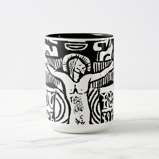 Tasse 2 Couleurs Musique Crucifix (Centre)