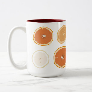 Tasse 2 Couleurs Musique d'agrumes d'orange citron