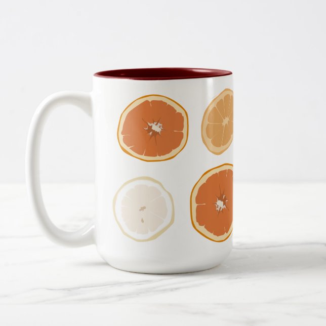 Tasse 2 Couleurs Musique d'agrumes d'orange citron (Gauche)