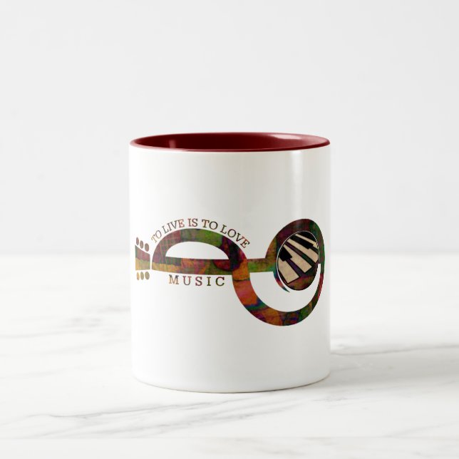 Tasse 2 Couleurs Musique d'amour (Centre)