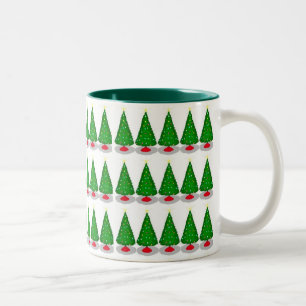 Tasse 2 Couleurs Musique d'arbre de Noël