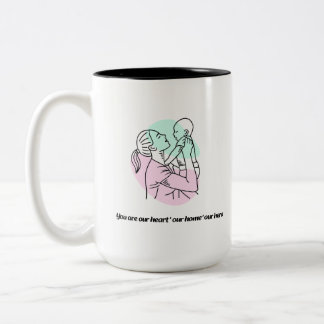 Tasse 2 Couleurs Musique d'art mère et enfant | Cadeau pour maman