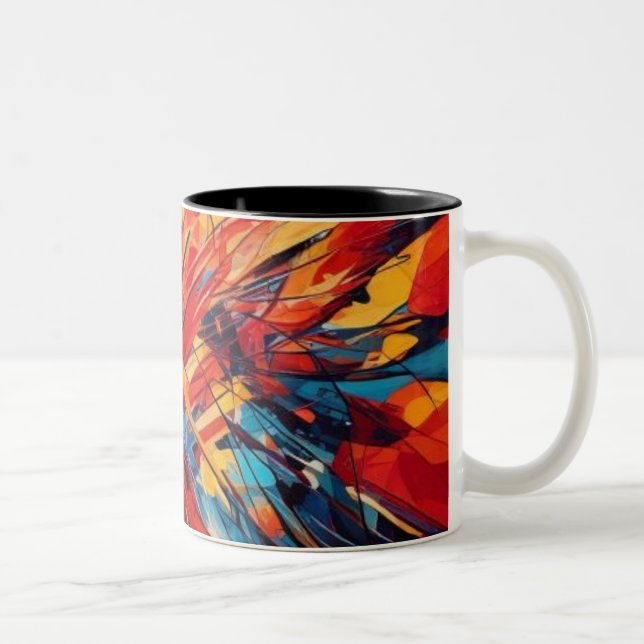 Tasse 2 Couleurs Musique d'art moderne (Droit)