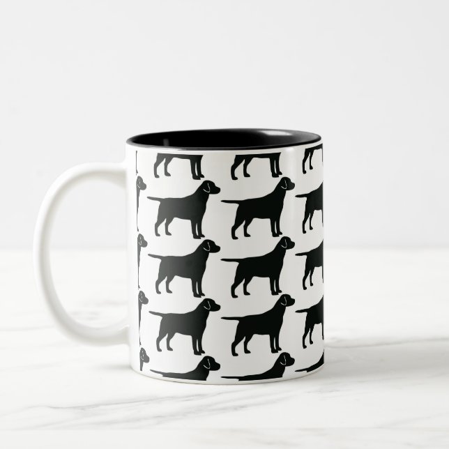 Tasse 2 Couleurs Musique de chien du Black Lab (Gauche)