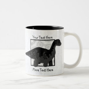 Tasse 2 Couleurs Musique de dinosaure noir