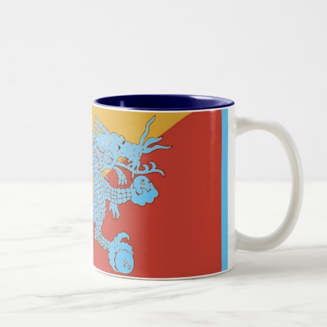Tasse 2 Couleurs Musique de dragon bleu (Droit)