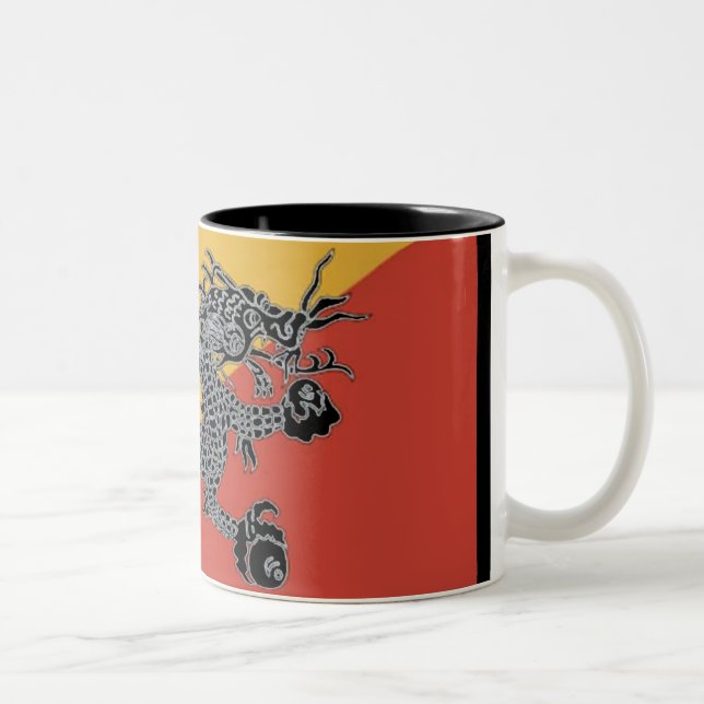 Tasse 2 Couleurs Musique de dragon noir (Droit)