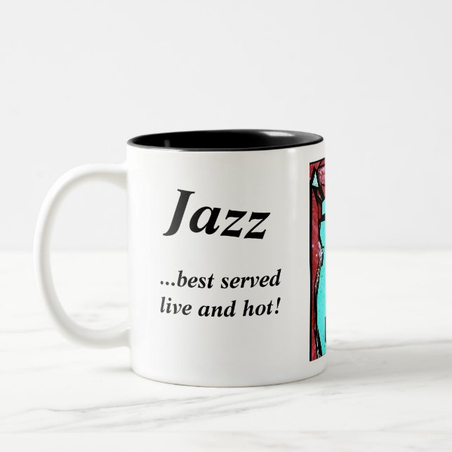 Tasse 2 Couleurs Musique de jazz (Gauche)