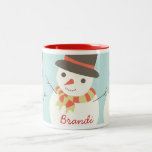 Tasse 2 Couleurs Musique de la fête des neiges<br><div class="desc">Vector snowman design par Shelby Allison</div>