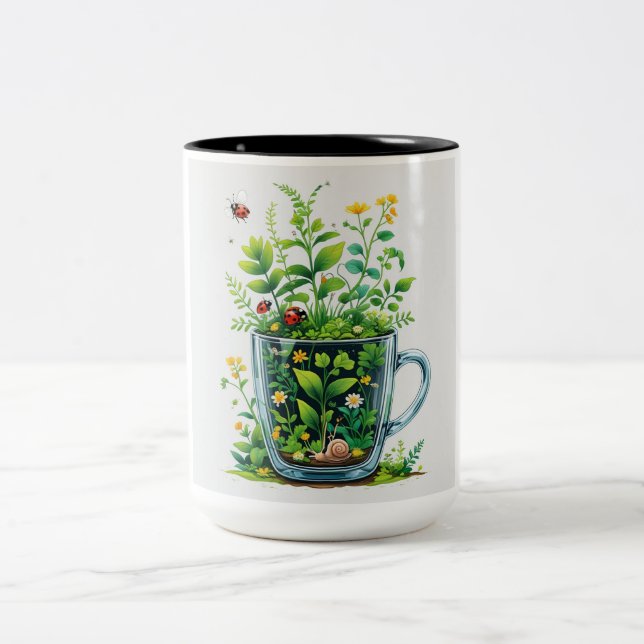 Tasse 2 Couleurs Musique de la nature (Centre)