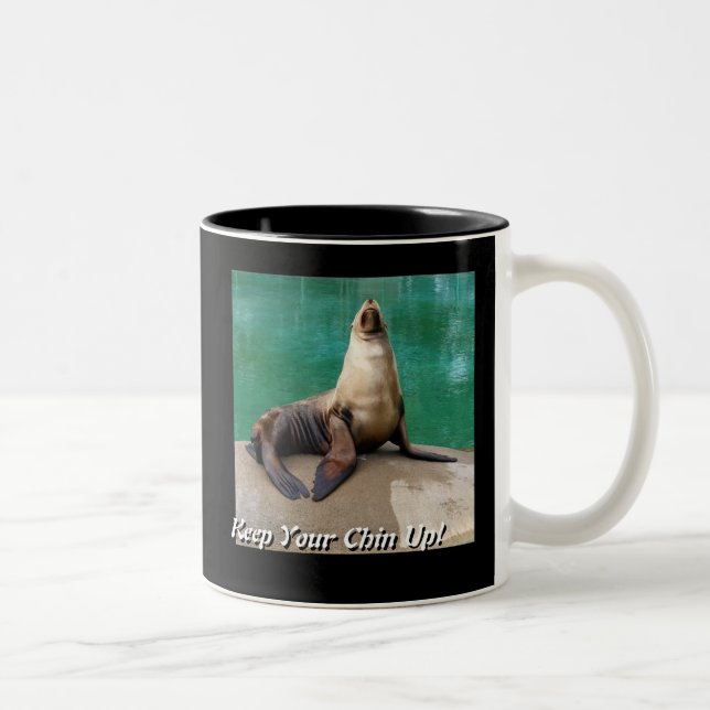 Tasse 2 Couleurs Musique de lion de mer (Droit)