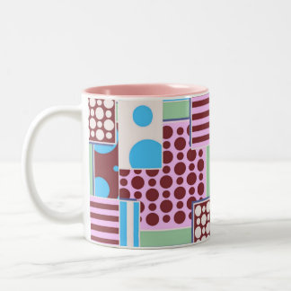 Tasse 2 Couleurs Musique de maquette géométrique