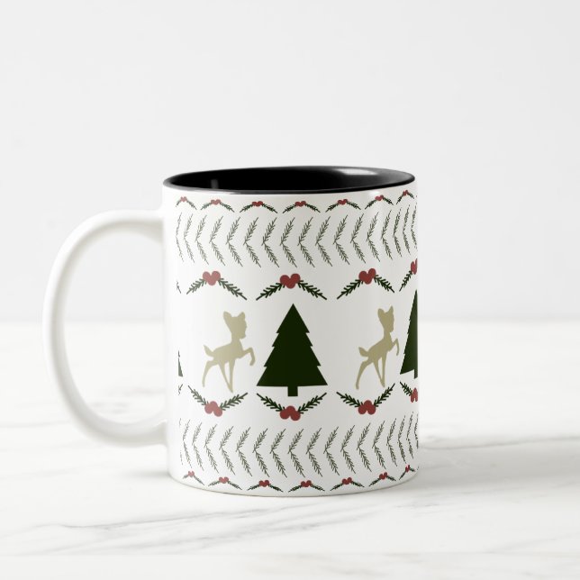 Tasse 2 Couleurs Musique de Noël (Gauche)