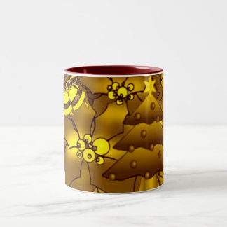 Tasse 2 Couleurs Musique de Noël d'or