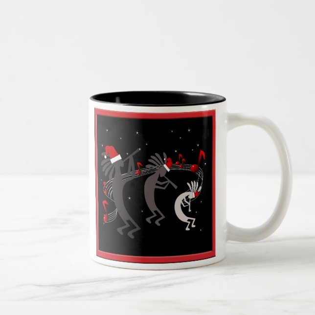 Tasse 2 Couleurs Musique de Noël Kokopelli (Droit)