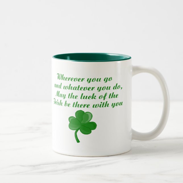Tasse 2 Couleurs Musique de poème irlandaise (Droit)