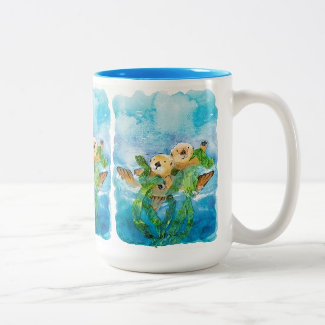 Tasse 2 Couleurs Musique de Sea Otter (Droit)