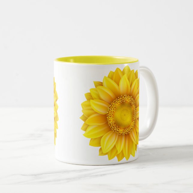 Tasse 2 Couleurs Musique de tournesol (Devant droit)