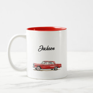 Tasse 2 Couleurs Musique de voiture rouge personnalisée