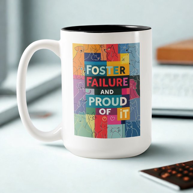 Tasse 2 Couleurs Musique d'échec de foster pour animaux domestiques (Personalized Animal Foster supporter coffee mug)