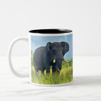 Tasse 2 Couleurs Musique des éléphants africains