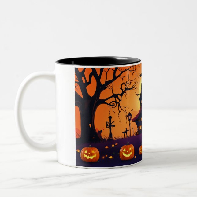 Tasse 2 Couleurs Musique d'Halloween (Gauche)