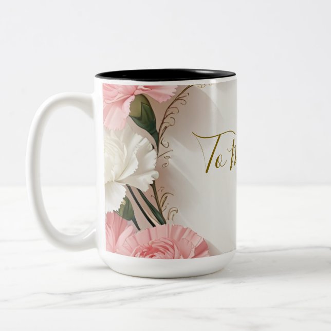 Tasse 2 Couleurs Musique d'oeillets florales (Gauche)