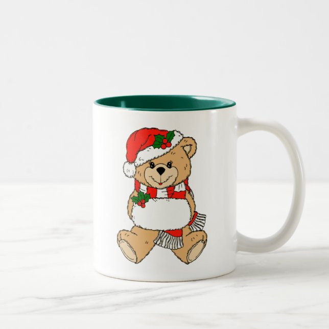 Tasse 2 Couleurs Musique d'ours de Noël (Droit)