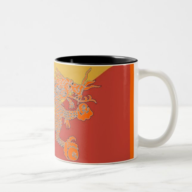 Tasse 2 Couleurs Musique dragon orange (Droit)