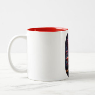 Tasse 2 Couleurs Musique du crâne de l'oreille rouge