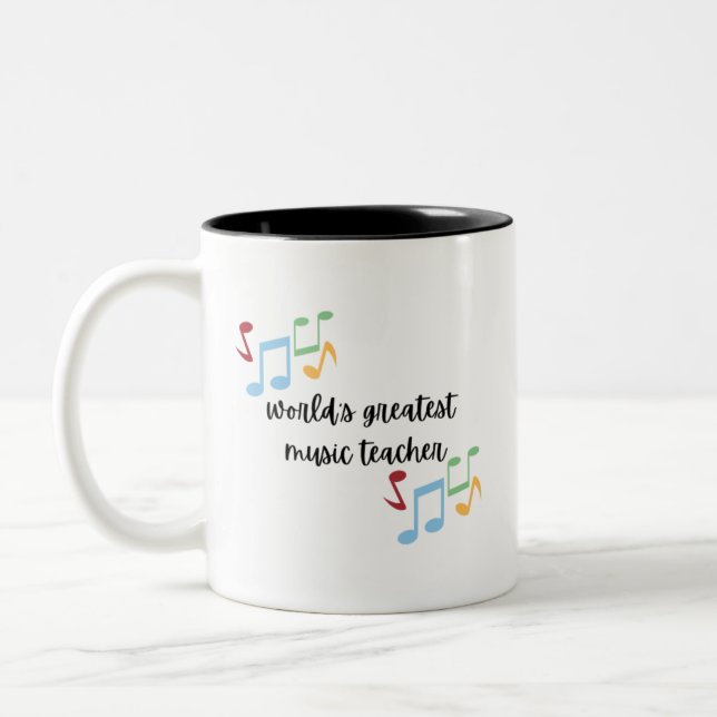 Tasse 2 Couleurs Musique du monde le plus grand enseignant Musique  (Gauche)