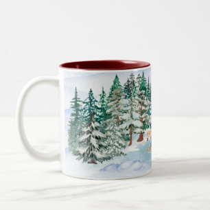 Tasse 2 Couleurs Musique du village de Noël
