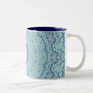 Tasse 2 Couleurs Musique en dentelle bleue