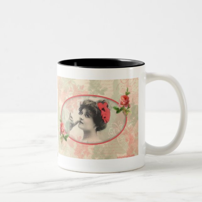 Tasse 2 Couleurs Musique féminine victorienne (Droit)