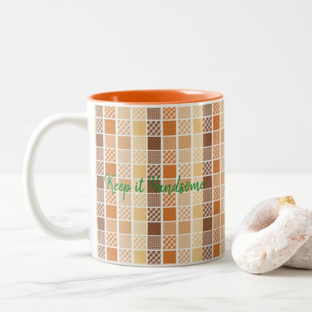 Tasse 2 Couleurs Musique Gardez-le beau orange (Avec donut)