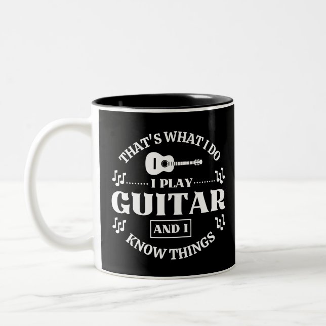 Tasse 2 Couleurs Musique guitare (Gauche)