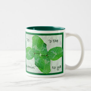 Tasse 2 Couleurs Musique Jour de la St Patrick de trèfle